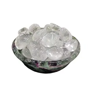 Crystal Cave Exports Himalayan Clear Quartz Crystal High Vibration 500 Gram Tumbles StoneReiki Charged Clear Quartz Reiki Chakra Healing Stone Gift for All