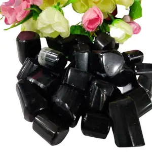 Crystal Cave Exports Black Tourmaline Stone Tumbled 500 GramFor Powerful Protection Against Negative Energy