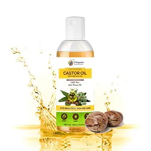 Jioo Organics Newly Launched Pressed Castor Oil - 100ml For Hair Growth Skin Care Nails Eyelash 