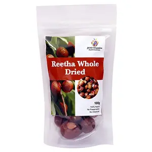 Jioo Organics Reetha Whole Dried Areetha Sapindus Soapnut (Pack of 100 g)