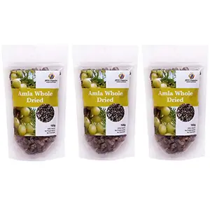 Jioo Organics Whole Dried Amla Sun- Dried | Phyllanthus Emblica or Indian Gooseberry | Pack of 3