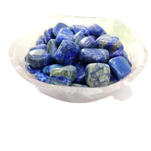 Crystal Cave Exports Natural Lapis Lazuli Tumbled Stone 500 Gram Pocket Stone Healing Stone Chakra Protection Stone | Communication Crystal Healing Reiki Chakra Stone