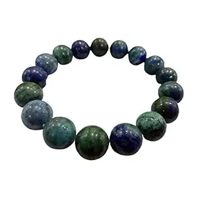 Natural Azurite Malachite Stone Bracelet 12 MM For Third Eye Activation Stimulates Spiritual & Psychic Gifts