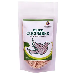 Jioo Organics Dried Cucumber Seeds for Eating | Planting | Home | Gardening | Sun Dried | Kakdi Magaz Ke Beej | Pack of 100 Gm