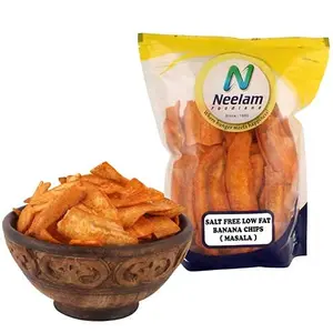 Neelam Foodland Salt Free Low Fat Masala Banana Chips 400G