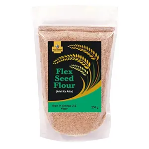 Jioo Organics Whole Ground Flax Seed Flour or Alsi ka Atta Pack of 250 Grams