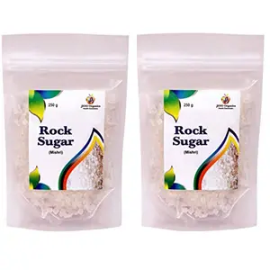 Jioo Organics Rock Crystal Sugar | Mishri Crystals | Mishri Dana | Pack of 2 250 Grams Each