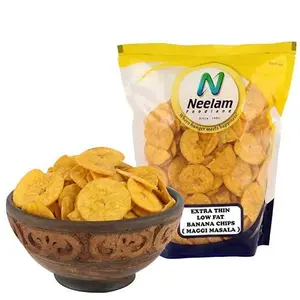 Neelam Foodland Extra Thin Low Fat Banana Chips Maggi Masala 400G