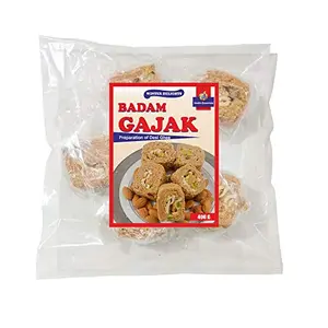 JIOO Organics Badam Gajak Sweet | Made of & Jaggery | Almonds Gajak | Pack of 1 | 400 Gram