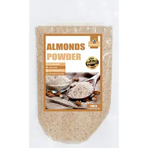 Jioo Organics Almond Flour Keto Un-blanched Almond Powder Low Carb - Gluten-Free 250 g