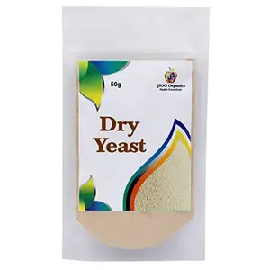 JIOO Organics Dry Yeast Instant Active Dry Yeast for Making Bread or Pizza Pack of 1 Yeast Powder for Baking (50 Grams)