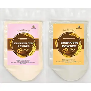 Jioo Organics Xanthan Gum Powder and Guar Gum Powder | 250g Each