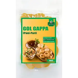 Jioo Organics Dry GOL Gappa | Ready to Fry | Pani Puri Papad 250g