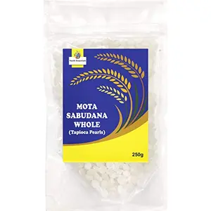 Jioo Organics Mota Sabudana Whole [Tapioca Pearls Sago] 250 gm