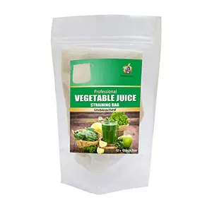 Jioo Organics Unbleached Cotton Vegetable Juice Straining Bag (Size: 12 inch x 12 inch)