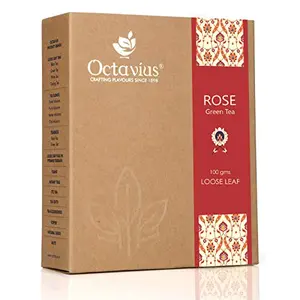 Octavius Rose Loose Leaf Green Tea - 100 Gms