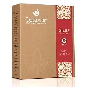 Octavius Ginger Loose Leaf Green Tea - 100 Gms