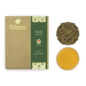 Octavius Tulsi Loose Leaf Green Tea - 100 Gms