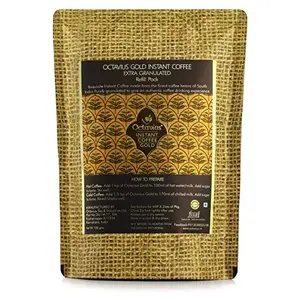Octavius Gold Instant Coffee Refill Pouch |Black Coffee Powder for Weight Loss -100gms (Pack of 1