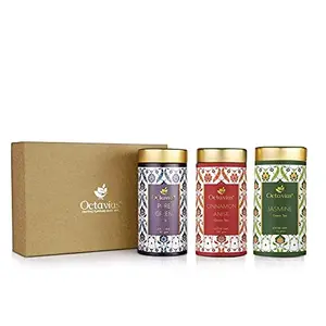 Octavius Gourmet Tea Collection Workout Buddies Range Loose Leaf Tea -Set of Three Tins