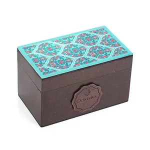 Octavius Assortment of Fine Teas- 30 Teabags in Ornate Floral Art Wooden Box