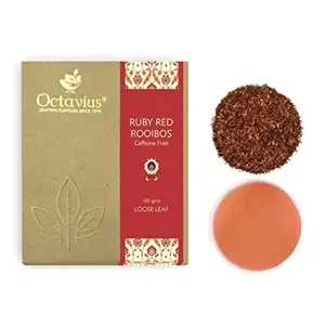 Octavius Ruby Red Rooibos (Caffiene Free Tisane) Loose Leaf Tea - 100 Gms