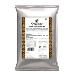 Octavius High Caffeine Coffee Instant Premix with Added Extracts of Premium Coffee Beans - 1 Kg Pouch