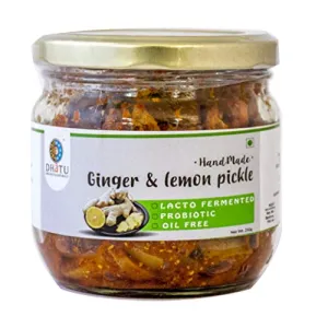 Dhatu Organics Natural Ginger Lemon Pickle 250 g