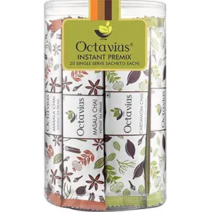 Octavius Assorted Ready Tea and Coffee ( 4 in 1 ) Variant | Refill Pack - 20 Sachets