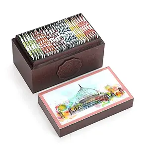 Octavius Assortment of Fine Teas- 30 Teabags Taj Print Wooden Box