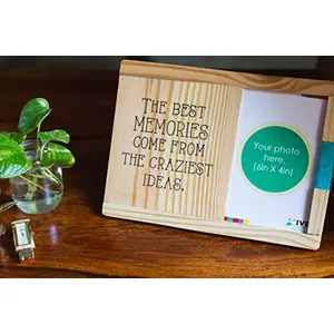 IVEI Wooden Table and Wall Photo Frame - Memories