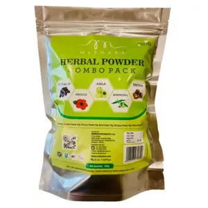Herbal Combo Pack of Amla Reetha Shikakai Bhringraj and Hibiscus Powder for Hair 50g x 5 â 250g