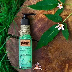 The Earth Reserve Tuberose & Ylang Ylang Face Wash | Handmade with pure Essentail Oils -100ml