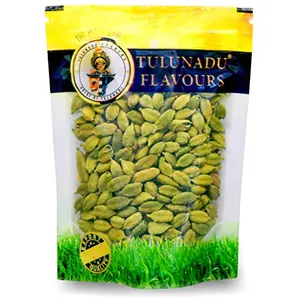 Tulunadu Flavours Premium Green CardamHari Elaichi 100gm - Slightly Sweet Mint Flavour - Vegan Foods Grocery - Hygienically Packed