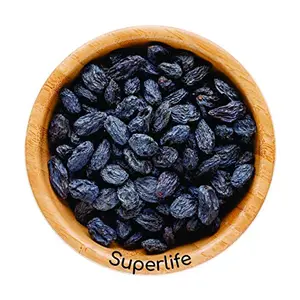 Superlife Jumbo Black Seedless Raisins | Kali Kishmish | Kismis | Dry Grapes | (5kg)