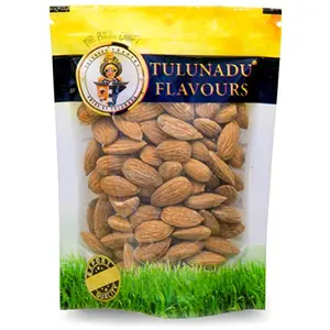 Tulunadu Flavours Badam Dry Fruits 1KG | Roasted and Salted Almonds | Healthy Routine Diet | No GMO | Zero Trans Fat and - Hygienically Packed
