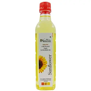 Farm Naturelle Organic Sunflower Oil (Sun Flower)-Finest Certified Organic Cooking Oil-415ML Virgin Pressed (Kachi Ghani)