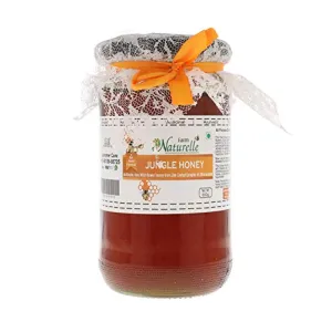 Farm Naturelle-Jungle Flower Wild Forest (Jungle) Honey | 100% Pure Honey | Raw Natural Unprocessed Honey - Un-heated Honey | Lab Tested Honey In Glass Bottle-850g+150g Extra and a Wooden Spoon.