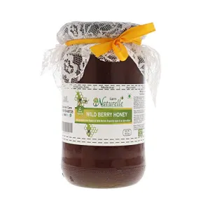 Farm Naturelle- Wild Berry Flower Wild Forest Honey | 100% Pure, Raw Natural Un-Processed - Un-Heated Honey | Lab Tested Honey In Glass Bottle-850gm+150gm Extra and a Wooden Spoon.