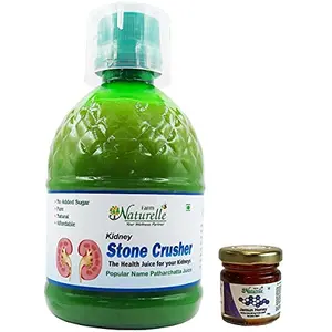 Farm Naturelle-Most Effective Ayurvedic Kidney stone crusher/ breaker juice (Patharchatta juice) | Combination of Patharchatta and Gokhru Beej to clean Kidney Blockage - 400ml+ 55g Cinnamon Infused Forest Honey