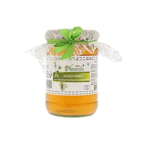 Farm Naturelle-Virgin Pure Raw Natural Unprocessed Acacia Jungle/Forest Flowers Honey 700 GMS Glass Jar