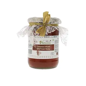 Farm Naturelle-Virgin Infused 100% Pure Raw Natural Wild Forest Honey-700 GMS(Glass Bottle)-Delicious and Healthy