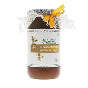 Farm Naturelle - Pure Turmeric Infused in Forest Honey | Raw Unprocessed  Delicious and Ant-oxidant Honey to Fight inflammation| 100% Pure & Natural Ingredients Honey - 1kg+150gm Extra and a Wooden Spoon
