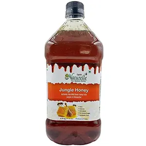 Farm Naturelle - Raw Natural Ayurved Recommended Unprocessed Jungle Forest Flower Honey with Huge Value 2.75 Kg -Peat Bottle
