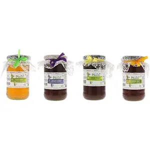 Farm Naturelle Pure Raw Natural Unprocessed Acacia Forest HoneyTulsi Forest Honey Wild Berry Forest Honey (Sidr Honey) and Jamun Honey-850Gms x 4 Jars