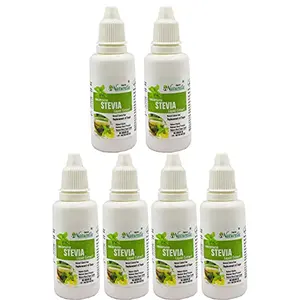 Farm Naturelle-Concentrated Stevia Extract Liquid Pack of 6 Bottles (6x20 ML) 500 Drops per Bottle-Excellent for and (Sugar Free)