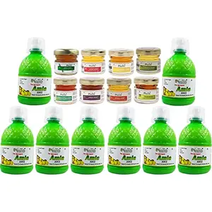 Farm Naturelle-100% Pure Strong & Effective Amla Juice Finest Herbal Amla Juice -400Ml 4+4 Free ( Pack of 8) and Free Honey 40g x 8