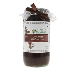 Farm Naturelle-Real Clove Infused Forest Honey (1.45 Kg Big Glass Bottle)-Immense Value