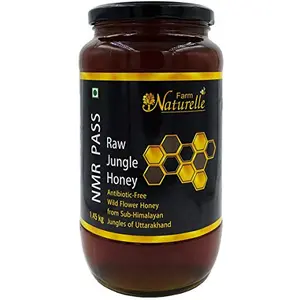 Farm Naturelle - Raw 100% Natural (NMR Tested Passed Certified) Wild Forest Flower Jungle Honey - (1.45kg) Glass Bottle.