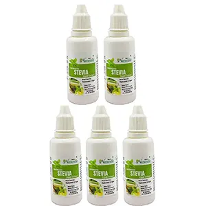 Farm Naturelle-(Pack of 5) 20 Mlx5 Bottles Pack of Concentrated Stevia Extract Liquid (500 Drops x 5) for and 